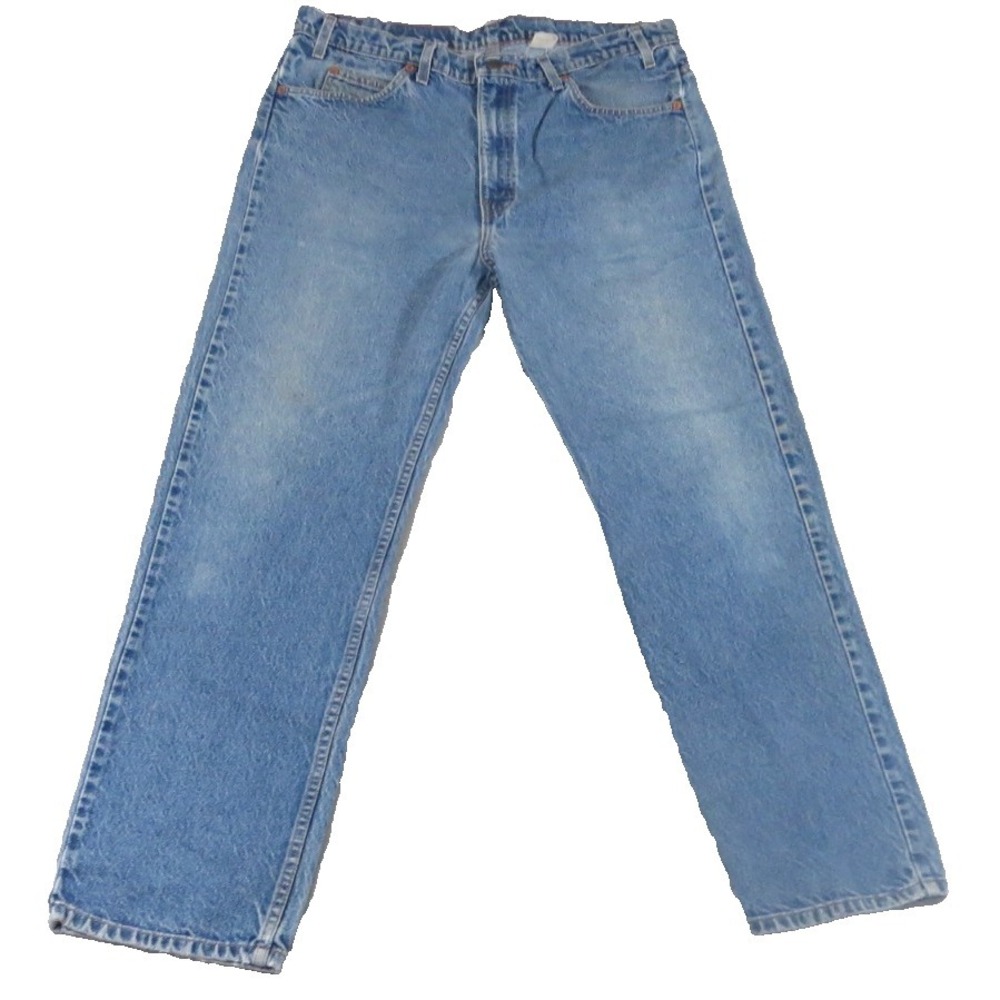 Levi's VTG 90s Orange Tab 505 Jeans Men W38 L30 Straight Leg Blue Wash Denim USA